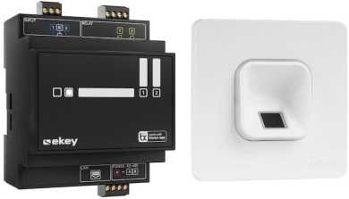 ekey xLine Fingerprintset für Unterputzmontage Kunststoffrahmen in Weiß 