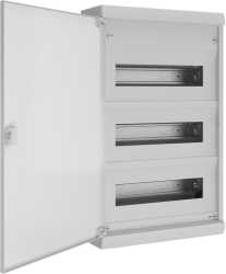 Kleinverteiler Resi9 KV Aufputz 3x12 Module 1 PE-Erdungsklemme Volltür 