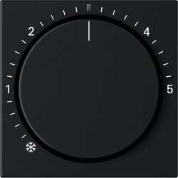 Abdeckung Raumtemperaturregler Kontroll System 55 Schwarz matt 