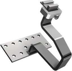 Edelstahl-Dachhaken Höhe 45 mm für hohe Schneelasten 