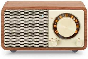 Radio WR-7 Bluetooth Tragetasche Echtholzgehäuse braun 