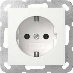 SCHUKO-Steckdose System 55 Reinweiß matt 