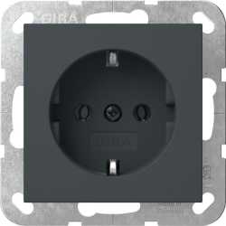 SCHUKO-Steckdose o.Kr. System 55 Anthrazit 