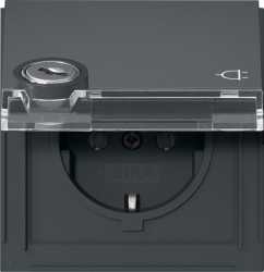 SCHUKO-Steckdose KD Schloss sortiert + BSF Gira TX_44 Anthrazit 