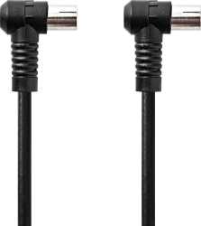 Koaxial Kabel vernickelt 120 dB 75 Ohm 4-fach geschirmt 1,5 m schwarz 