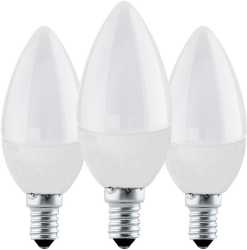 LED Kerzenlampe E14 4,9W 470lm 3000K 3er PACK 