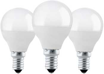 LED Tropfenlampe E14 G45 4,9W 470lm 3000K 3er PACK 
