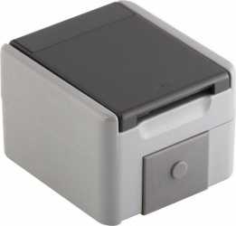 Steckdose Schuko mit Klappdeckel IP44 2P+E 16 A 250 V BV grau 