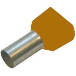 Twin-Aderendhülse 10 mm² / L 14 mm braun 