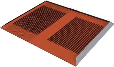 Beta-Platte Farbe Ziegelrot RAL 8004 Dachersatzziegel 