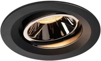 NUMINOS MOVE DL M LED Deckeneinbauleuchte schwarz/chrom 3000K 40° dreh/schwenk 