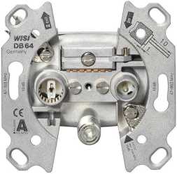 Unicable-Durchgangsdose 3-Loch DB 64 