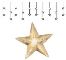 STAR CURTAIN LED-Lichtervorhang 20 mit Sternen 1800x115x400 Silber 