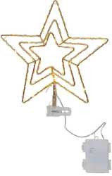 TOPSY LED-Aufsatz Stern 30 Messing Transparent 