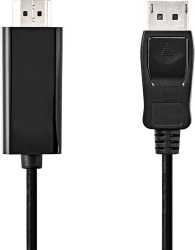Displayport-Kabel auf HDMI 1080p vernickelt 2m schwarz 