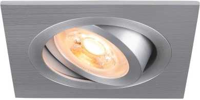 NEW TRIA 75 Deckeneinbauleuchte quadratisch max 10W GU10 aluminium 