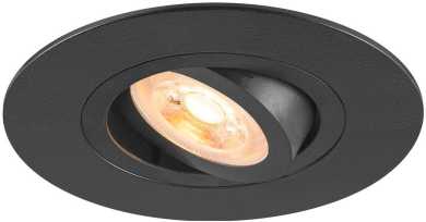 NEW TRIA 75 XL Deckeneinbauleuchte rund max, 10W GU10 schwarz 