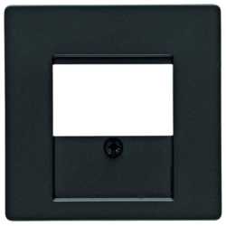 Zentralstück für TDO-Steckdose und Lautsprecher-Anschlussdose Q.1 schwarz matt 
