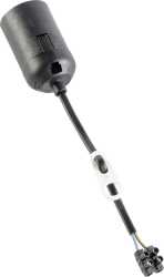 Baustellenfassung E27 schwarz mit 200 mm Anschlusskabel und Schraublusterklemme 