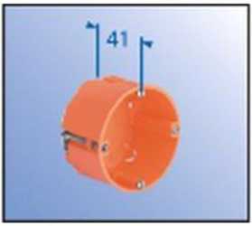 Hohlwand Gerätedose für dünne Beplankung mit Geräteschrauben 