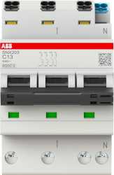 LS-Schutzschalter 3+N-polig 6kA C-Char 13A 3TE 