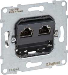 SEANO Einsatz Datendose 2 x RJ45 Kat. 6A UTP ungeschirmt 