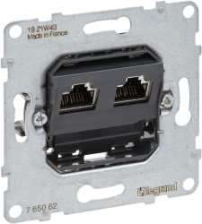 SEANO Einsatz Datendose 2 x RJ45 Kat. 6A STP geschirmt 