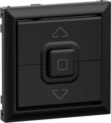 SEANO Wippe Jalousieschalter/-taster 3-Tasten-System Farbe: Schwarz lackiert 