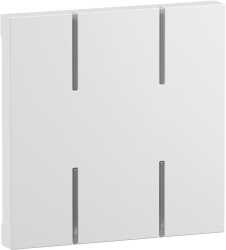 Seano 2-modulige Tastenabdeckung MyHome ohne Symbol Farbe Ultraweiss 