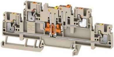 Trenn- und Messtrenn-Reihenklemme 2.5 mm² 400 V 16 A dunkelbeige 