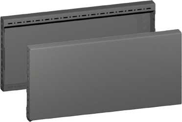 VX Sockel-Blende seitlich H: 200 mm für T: 600 mm Stahlblech 