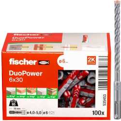 SDS-plus Hammerbohrer Force-X  L=110/050 Ø 6 mm mit DUOPOWER Dübel 6x30 
