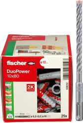 SDS-plus Hammerbohrer Force-X  L=160/100 Ø 10 mm mit DUOPOWER Dübel 10x80 