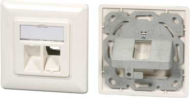 Rahmenset 2-Port für R-TEC Keystones, RAL9010 