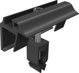 Endklemme Vario mit Erdung 30-50 mm schwarz eloxiert 