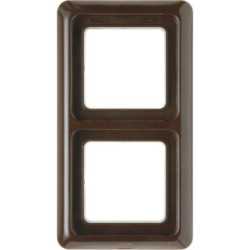 Abdeckrahmen 2-fach mit Dichtung wg Up IP44 - braun glänzend 