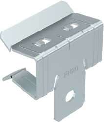 Trägerklammer mit Befestigungsloch 15-20mm Stahl Zinklamelle 