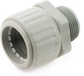 Gerade Verschraubung Flex Schutzsch halogenfrei nicht flammverbreitend grau 