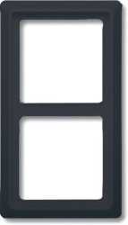 Abdeckrahmen Allwetter 2-fach anthrazit glänzend 