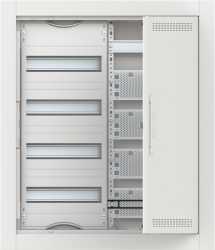 Kleinverteiler Unterputz Media mit Tür belüftet 2-feldbreit 4-reihig ComfortLine 