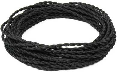 Textilkabel FRRTX 3G0,75 schwarz Spule 100 m 