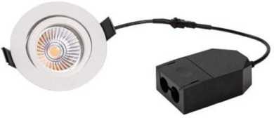 LED-Einbaustrahler 230 V AC 50 Hz 5 W 38° 3000 K rund schwenkbar 