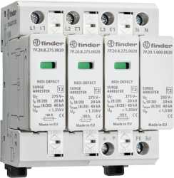 Überspannungsableiter Typ2 3 Varistoren + Funkenstrecke für 5-Leitersysteme N 