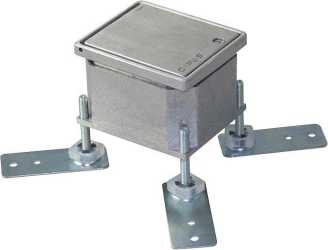 Bodensteckdose mit Deckel, 110x95x75mm geschlossen 