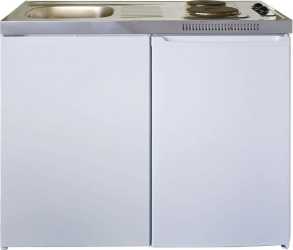 Miniküche Easyline Elektrokochfeld rechts - Spüle links RXME 100 SO SI-KABEL 