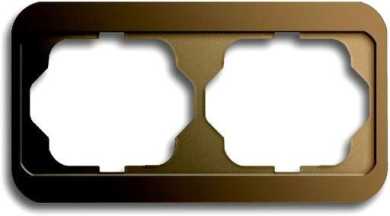 Abdeckrahmen alpha 2-fach waagerecht Bronze matt 