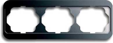 Abdeckrahmen alpha 3-fach waagerecht Platin matt 