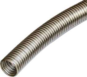 Kabelschutzschlauch aus Edelstahl V4A ESW 50 biegsam gewellt 25m 