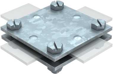 Kreuzverbinder ohne Zwischenplatte 40mm St FT 