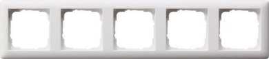 5-fach Abdeckrahmen für Standard 55 reinweiß matt 